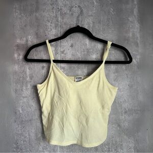 Victoria’s Secret PINK Butter Yellow Bra Camo Top Size Medium